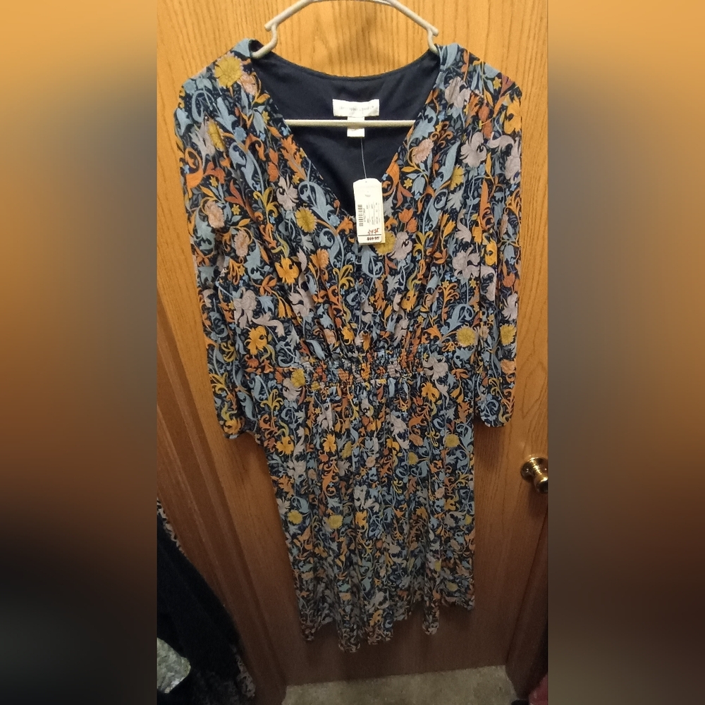 Vintage Christopher And Banks Floral Dress Nwt